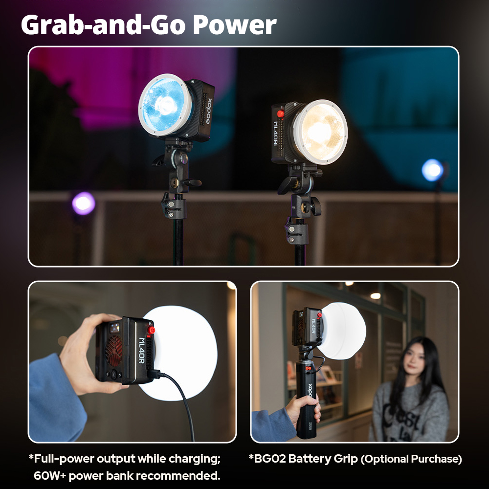 Photography Lighting Placement - Godox ML40Bi 40W Pocket LED Video